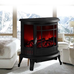 전시용품- 한스벽난로 전기벽난로 로망프린스 유럽형전기페치카 장작난로 실내불멍 예쁜장작불꽃조명+4평 난방 전기난로 전기온풍기 전기히터, 로망프린스(블랙)