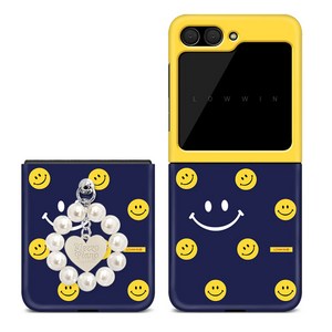 갤럭시 Z플립5 핑거링케이스 전면필름세트 구슬스트랩 슬림핏디자인하드