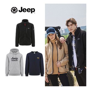 [지프] [최초가 109 000원] jeep 남성 24FW 에센셜 상의 3종 세트 (플리스+후드+맨투맨)