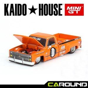 KaidoHouse x 미니지티(KHMG090) 1:64 쉐보레 실버라도 Dually 카이도웍스 V2 - Oange, 1개