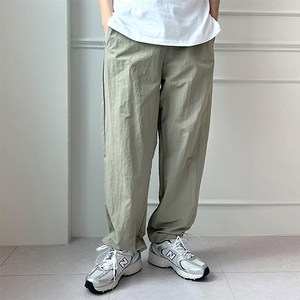 [1+1] 바스락 나일론 방수 바지 츄리닝 바지 와이드 조거팬츠