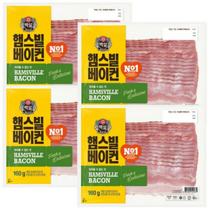 햄스빌 베이컨, 160g, 4개