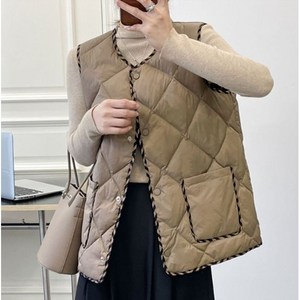 나이스그로 여성 방한 경량 패딩 조끼