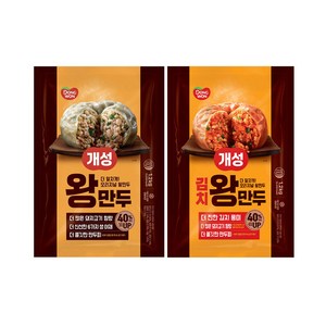 동원 개성 왕만두 1.2kg + 김치왕만두 1.2kg, 단일속성, 1세트