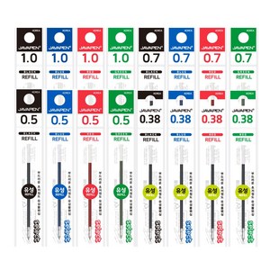 자바 초저점도 셀렉트 유성볼펜 리필심 0.7mm 빨강, 5개