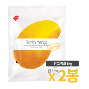 [냉동] 맥그로우앤마리 베트남 열대 망고 청크 1kg (2개), 2개