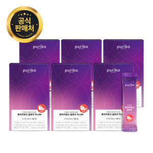 [본사정품] 퓨리카뮤신 글로우 자두 6box 60포 콜라겐젤리 특허뮤신, 10회분, 200g, 6박스