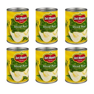 Del Monte Canned Batlett Sliced Peas in Heavy Syup 15 Del Monte 바틀렛 슬라이스 배 통조림 헤비 시럽 15.25온스(6팩, 432g, 6개