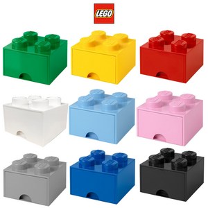 [LEGO] 레고 블럭 서랍형 장난감 정리함 4구, 서랍형 정리함4 - 스카이, 1개