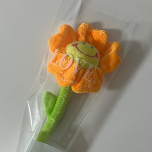 인형꽃 스마일꽃 꽃선물 화이트데이 로즈데이 생일 기념일 졸업식 입학식, 오렌지