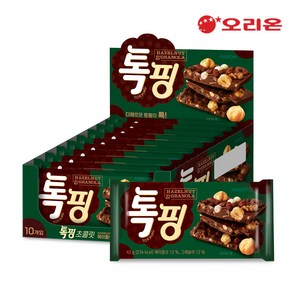 오리온 톡핑 헤이즐넛&그래놀라, 43g, 10개