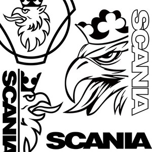 마이웨이카 스카니아 스티커 대형 SCANIA 로고 데칼 덤프 트럭 추레라, 빨간색, 로고3 (좌측), 1개