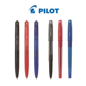 PILOT 파이롯트 슈퍼그립G SUPER GRIP G 볼펜, 캡식 1.2mm 레드