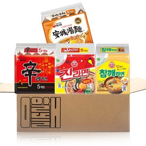 알뜰애 멀티라면 4종 기획세트 1호(신라면+안성탕면+진라면매운맛+참깨라면), 1세트