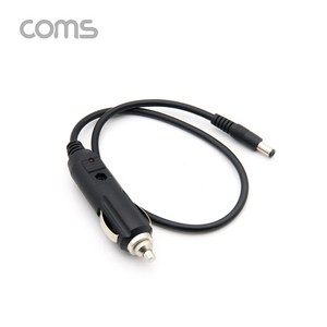 Coms 차량 시거잭 충전 케이블(DC 12V/2A) 30cm (5.5x2.1) TB312, 1개