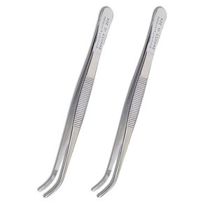 다육이 원예용 식물 핀셋 [일자형 무구핀셋 16cm+곡선형 무구핀셋 16cm], 1개