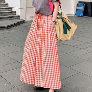 메이킹유 K30512체크와이드치마바지