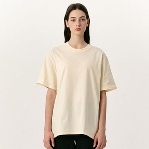 남자 여자 반팔 티셔츠 레이어드 오버핏 흰색 기본 면티 무지티