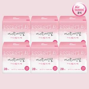 에어퀸 에센셜 롱라이너 생리대 20p x 6팩, 1세트, 20개