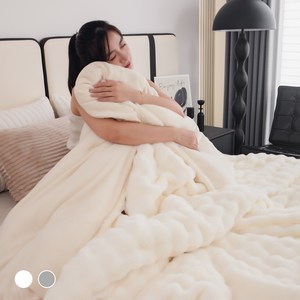 [신년 특별 기획! 초특가! ] 놀차 겨울용 고급감 20mm 토끼털 극세사 두꺼운이불