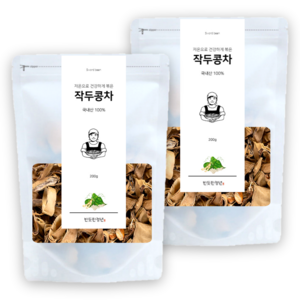 1+1 반듯한청년 볶은 작두콩 차 200g 2봉 건조 햇 말린 것, 1개입, 2개