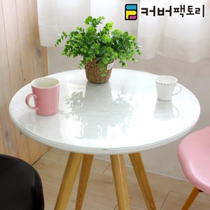 커버팩토리 유리대용 원형 테이블 식탁 에코투명매트 3mm, 투명, 04.원형60cm~69cm, 1개