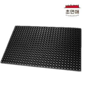 초면애 원형고무매트 업소용 산업용 식당 주방 미끄럼방지 90x120cm 블랙, 원형 블랙 대, 1개