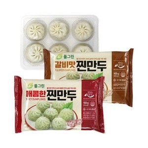 [고향의맛] 전자레인지 3분OK 매콤한 찐만두 168gX10팩+갈비맛찐만두 168gX10팩, 20개, 168g