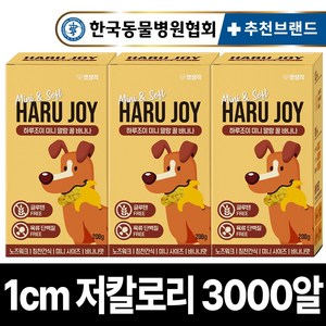 펫생각 하루조이 미니말랑 저칼로리 꿀바나나 노즈워크 강아지 간식 다이어트 칭찬 보상 교육 훈련용 대용량 간식, 3박스