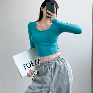 루나걸 여서용 딜스트 라운드 크롭 티셔츠