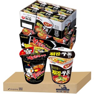 블루존 튀김우동 소컵라면 62g (6입)+불닭볶음면 소컵라면 70g (6입)