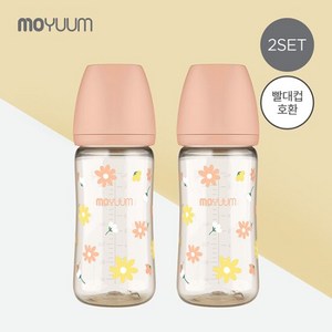 [모윰] PPSU 노꼭지 올인원 젖병 270ml 2팩 - 데이지 에디션, 상세 설명 참조, 2개