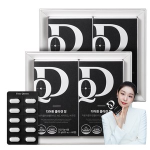 프롬바이오 김연아의 디어퀸 콜라겐 정 피부구조동일 GPH콜라겐 식약처인증 저분자콜라겐펩타이드 비오틴 비타민C 간편섭취 8가지 피부지표 개선 확인, 60정, 4개