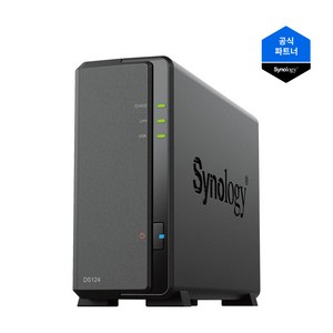 시놀로지 DS124[12TB] 정품 NAS 스토리지/RAM 1GB기본/초기설정+원격지원무료)시놀로지 HAT3300 HDD장착