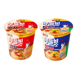 농심 누들핏 육개장사발면맛4입+김치사발면맛 4입, 1개