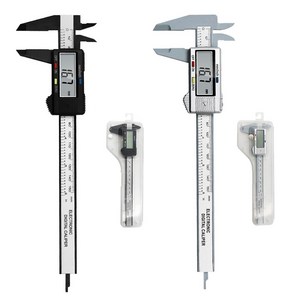 (디지털 버니어 캘리퍼스 카본 케이스포장-색상임의) 150mm 15cm 노기스 측정자 스틸자 자동, 1개