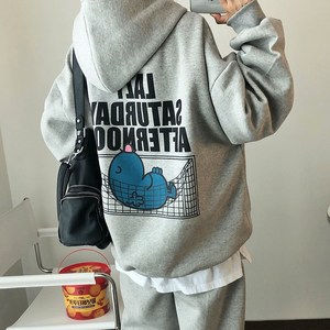러브앤시티 남녀공용 기모 레이즈 후드티셔츠 오버핏 빅사이즈