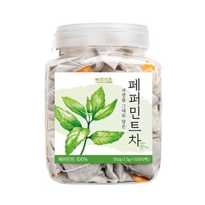 이너블릭 1500만 티백 판매 페퍼민트 티백 페퍼민트 차, 1개, 1개, 1.5g, 100개입