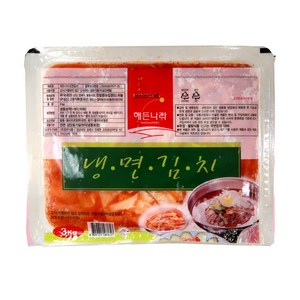 [푸드토스] 해든나라 냉면김치 3kg 냉면고명 새콤달콤한 냉동냉면김치, 1개