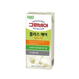 그린비아 플러스케어 당뇨식 200ml x 72팩, 72개