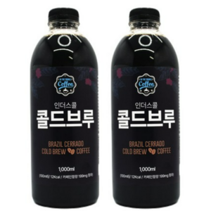 [인더스콜] 콜드브루 원액 대용량 더치커피 세하도 1000ml, 2개, 1개입