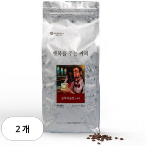 맥널티 홀빈 블루마운틴, 홀빈(분쇄안함), 1kg, 2개