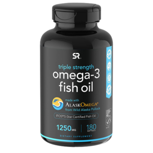 스포츠리서치 야생포획 알래스카산 명태 1040mg 오메가-3 피쉬 오일 트리플 스트렝스 소프트젤, 180정, 1개