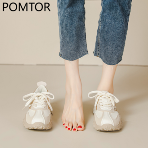 POMTOR 여성 스니커즈 키높이 신발 운동화 러닝화 3cm