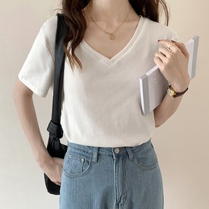 메이스 여성 루즈핏 반팔 니트티
