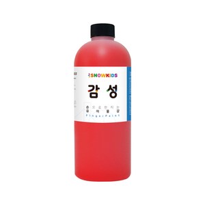 (사은품증정) 감성물감 1000ml 낱색 스노우키즈 핑거페인트 대용량물감 유아물감 물감놀이 미술놀이 촉감놀이, 감성1000ml(빨강)+사은품:디스펜서, 1개