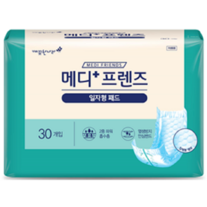 깨끗한나라 메디프렌즈 일자형패드 30개입 4팩, FREE(onesize), 4세트