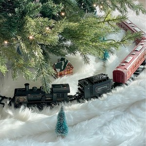 클래식 증기기관차세트 크리스마스 트리 장식, 증기 나오는 기차, 1개