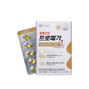 종근당 프로메가 알티지 오메가3 듀얼 520mg x 60캡슐, 60정, 1개