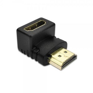 [티테크놀로지] HDMI to HDMI M/F 연장젠더 하향 90도 꺽임 [T-HDMIG-19MFD]